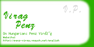virag penz business card
